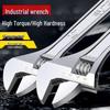 Universal Multifunctional Adjustable Wrench with Large Opening: 6, 8, 10, 12, 15, 18 Inches, High Hardness