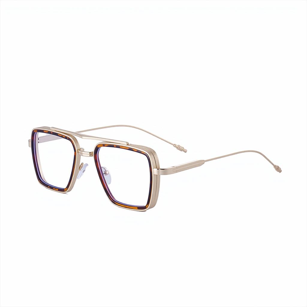 Box Sunglasses Men'S Retro Sunglasses Men'S Punk Metal Full Frame Glasses Shades