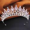Princess Tiara Crown Headband for Women Elegant Queen Bridal Bride Headwear Hair Jewelry Gift for Wedding Dress Accessories