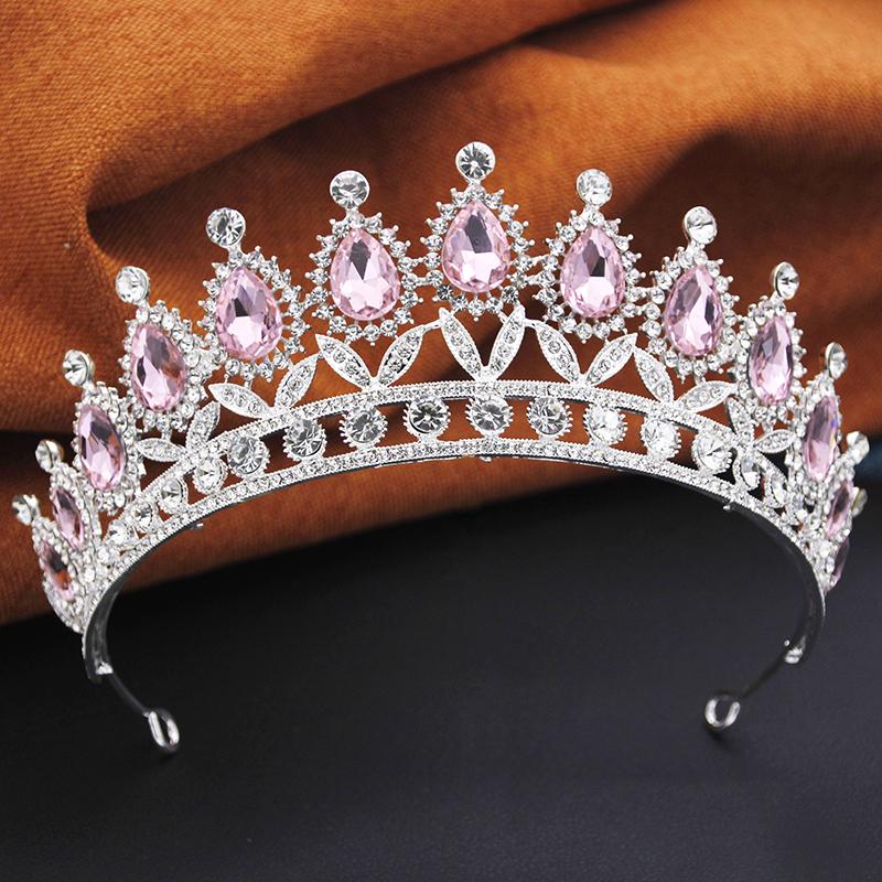 Princess Tiara Crown Headband for Women Elegant Queen Bridal Bride Headwear Hair Jewelry Gift for Wedding Dress Accessories