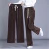 Women's High,Waisted Loose Flannel Pants With Thickening Design For Slimming Effect