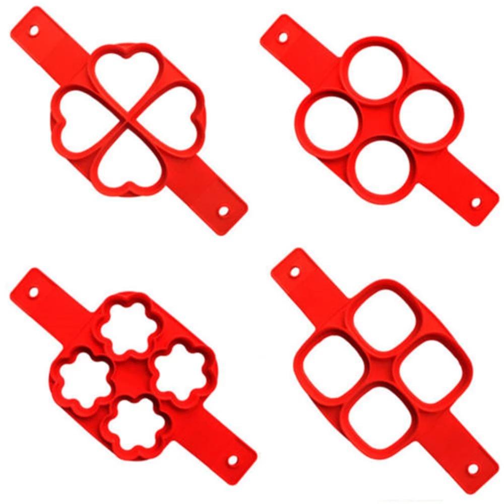 Egg Pancake Ring Nonstick Pancake Maker Mold Silicone Egg Cooker Fried Egg Shaper Omelet Moulds For Kitchen Baking Accessories
