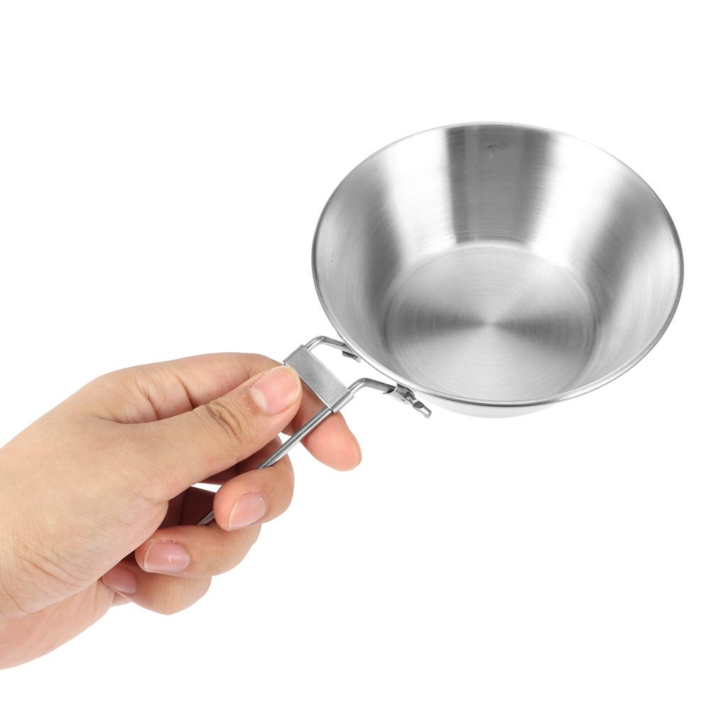 Outdoor Verdicken 304 Edelstahl Klapp Tragbare Picknick Schüssel Camping Kochgeschirr Utensilien