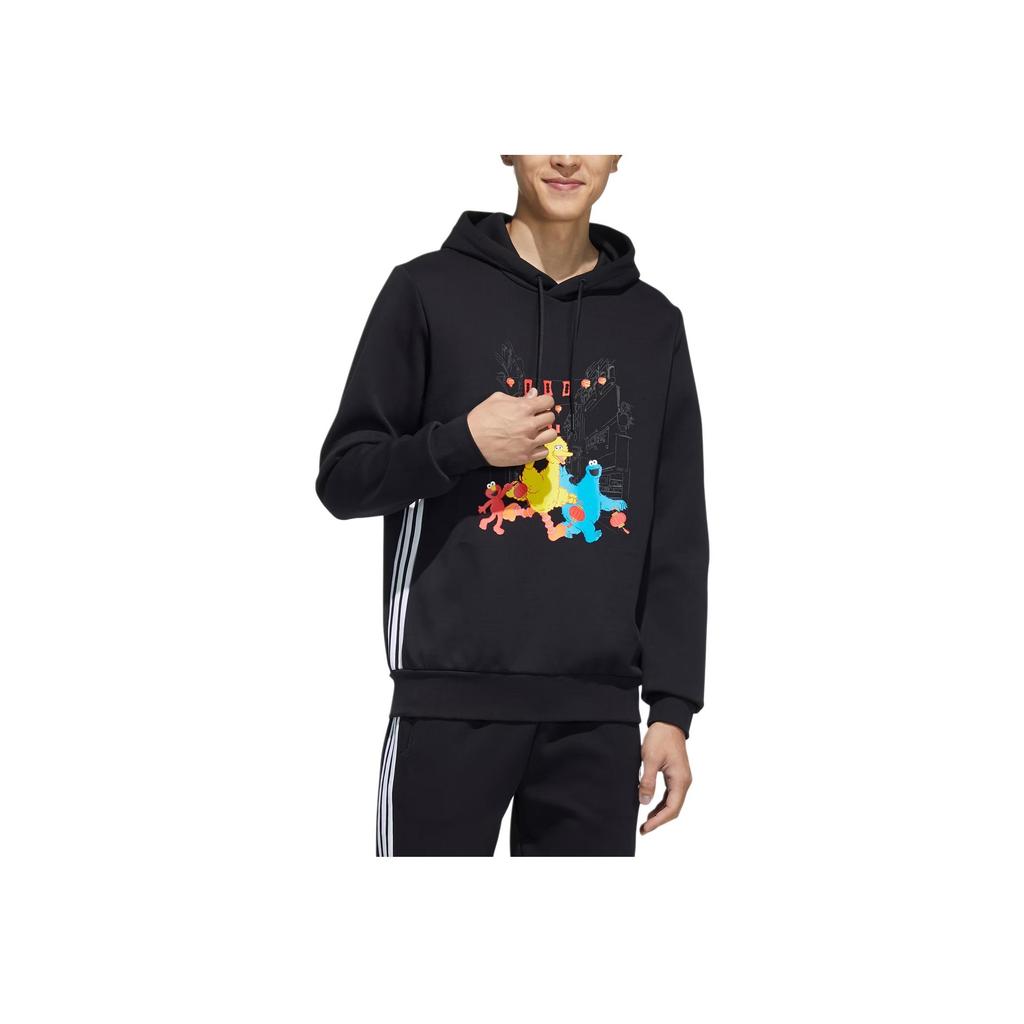 Adidas Neo Cartoon Pattern Sports Pullover Hoodie Men Hoodie Black HD7296
