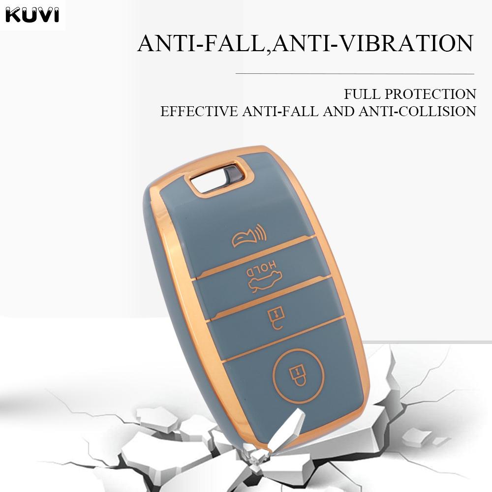 TPU Car Remote Key Case Cover Shell Fob For KIA Sportage Cerato Optima K2 K3 K4 K5 RIO Picanto Soul Sorento Sedona 3 4 Buttons
