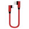 25Cm Short Fast Charging Cable Double Elbow 90 Degree Usb C Micro Usb Type C For Smart Phones Lightning Cable For Iphone Cable