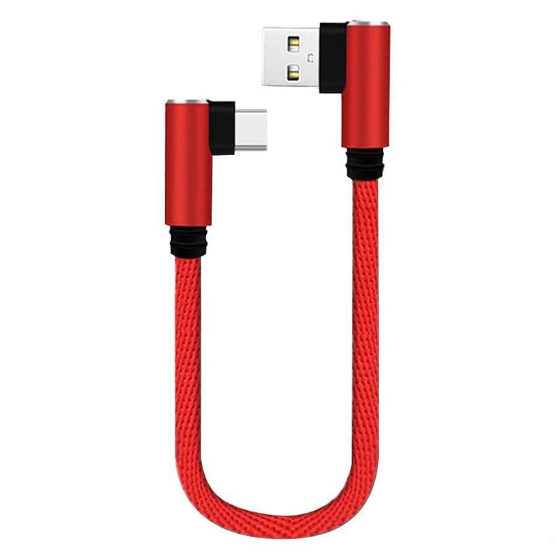 25Cm Short Fast Charging Cable Double Elbow 90 Degree Usb C Micro Usb Type C For Smart Phones Lightning Cable For Iphone Cable