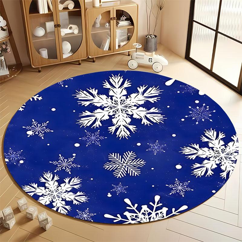 

Winter Wonderland Snowflake Round Carpet for Cozy Homes round carpet for home sofa bedroom, gift Diameter 60cm