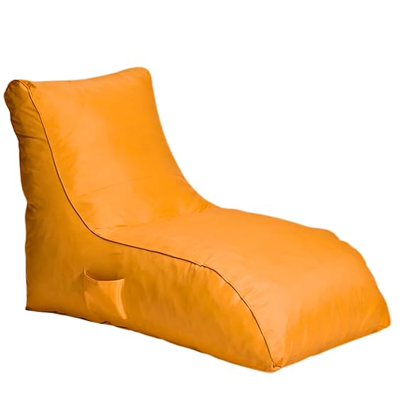 Jumbo Luxury Bean Bag Lounger with Beans Filled (Ready to Use)for Home, Office, Bedroom, Playroom, Living Room, Lounge Seating Color Yellow