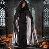 Sheer Hooded Cape For Halloween Costumes Lightweight Breathable Mesh Cloak Party Decorations Halloween Costume Accessory