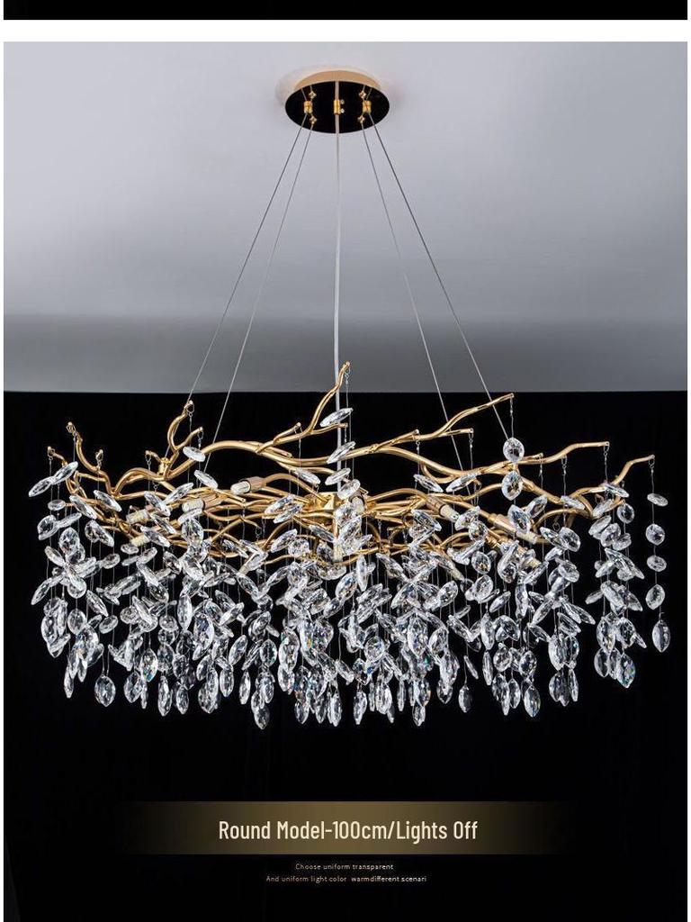 Elegant Modern French Crystal Chandelier for Living and Dining Rooms