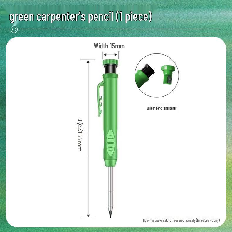 Deep Hole Carpenter Pencil: Fast-Drying Graphite Lead, Mechanical Design