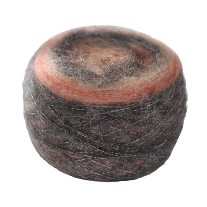 Kaleidoscope Gradient Mohair Hand-Knitted Yarn Ball