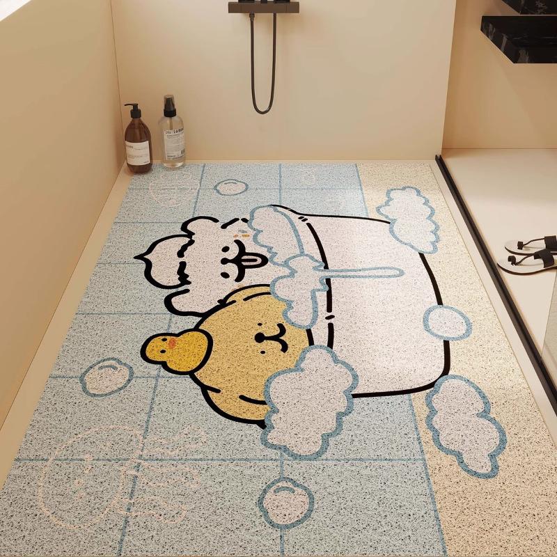 Covoraș de Baie Duș Acoperire Completă Silicon Spiralat Gol Antiderapant Anti-Cădere Drenaj Impermeabil Ușor de Curățat Pentru Casă