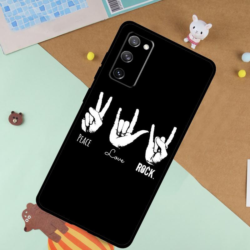 Rock Roll Skull Soft Case For Samsung Galaxy S24 Ultra S9 S10 S20 S22 S21 Plus S23 FE S25 Ultra Funda Cover
