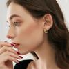 D Moissanite Stud Earrings for Women Girls 925 Silver Original Certified Jewelry Half Hoop Huggie Open C Shaped Earrings