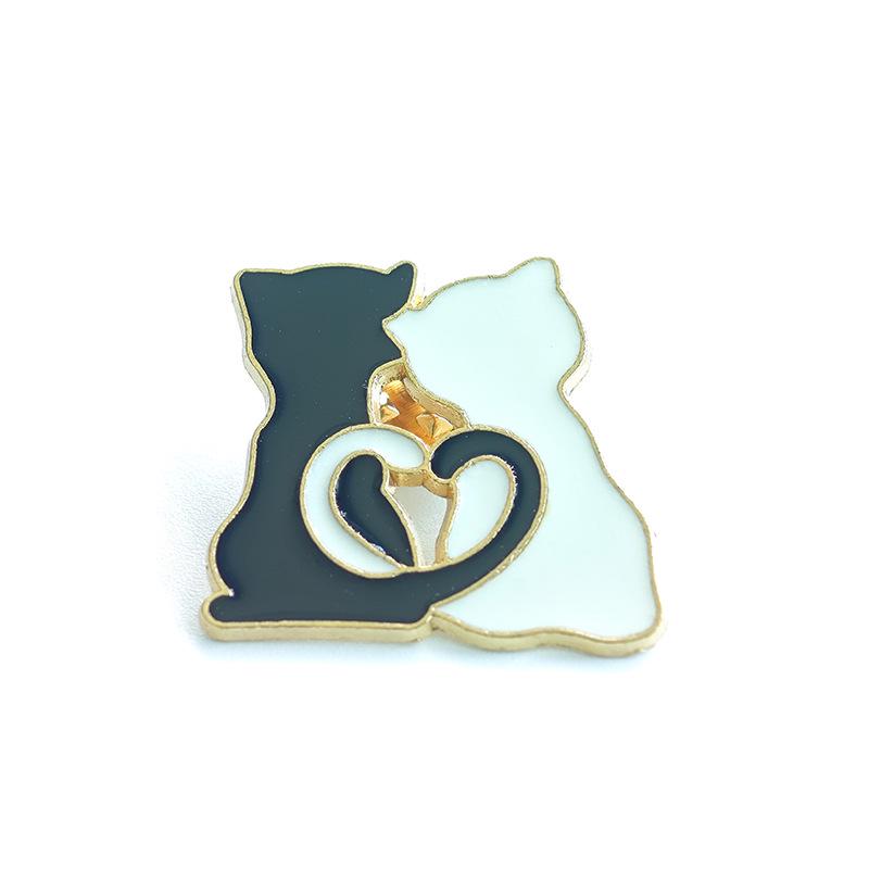 Cute Cartoon Metal Brooch - Trendy Fashion Accessory