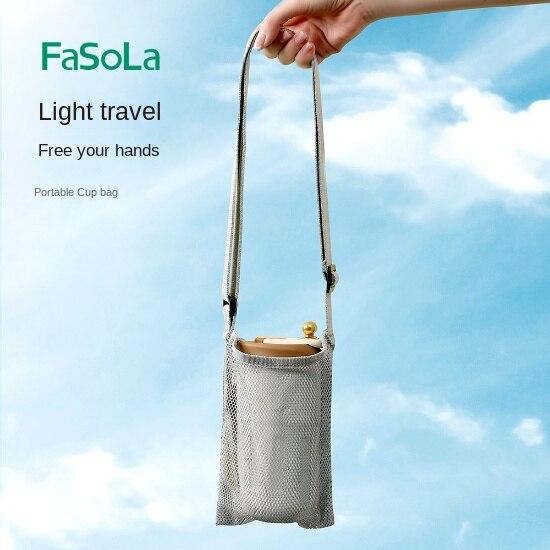 

Fasola Outdoor Портативная бутылка для напитков Сумка для воды Универсальная большая крышка чашки термоса Сумка для ручной переноски воды через плечо