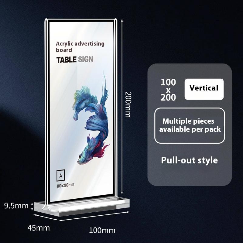 1 шт. Акриловый держатель для знаков A4/A5/A6 Настольная подставка Дисплей для ценников Стойка для дисплея Держатель для меню Ресторан