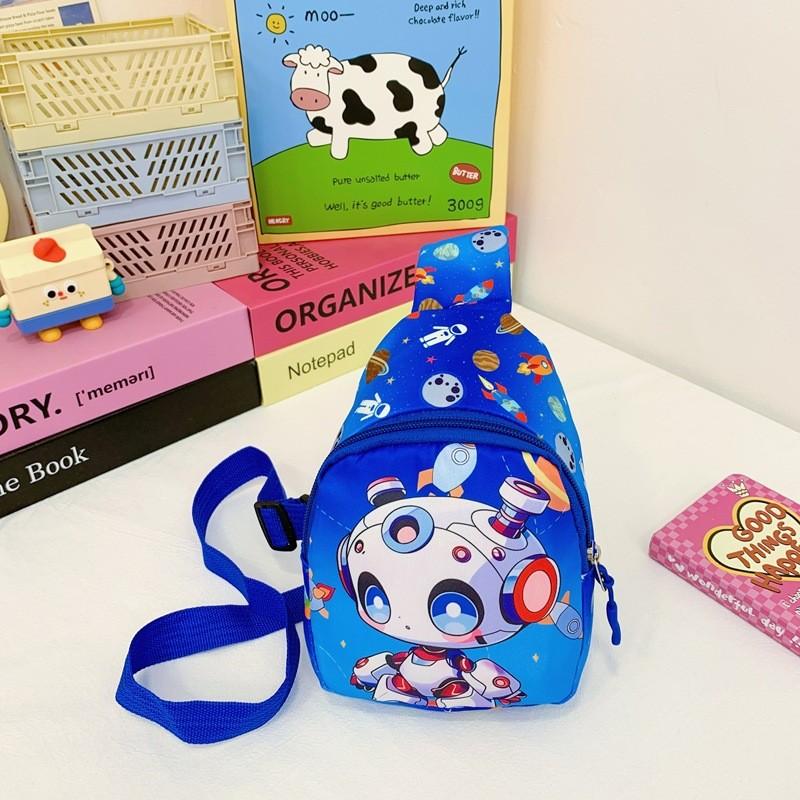 Cartoon Themed Colorful Kids Sling Bag Lightweight Nylon Purse Perfect For Use Everyday