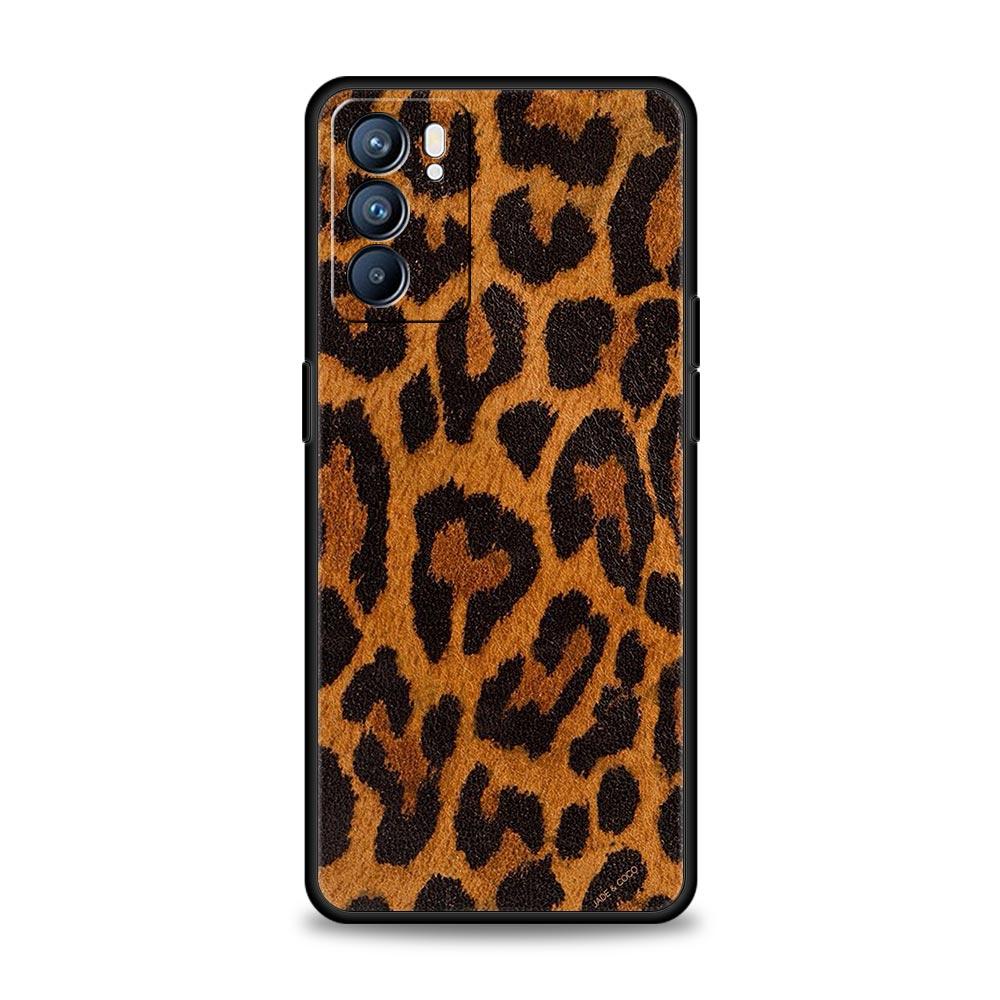Pouzdro s tygrem a leopardím potiskem pro Oppo Reno7 Reno6 Pro Plus A54 5G na telefon Find X6 X5 A53 A52 A9 A15 A95 A17 A16 A76 A74