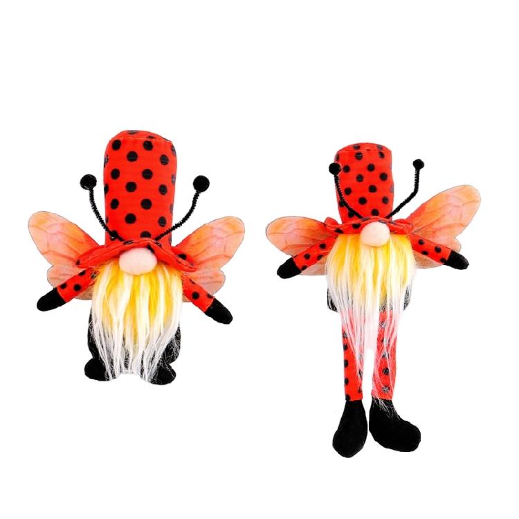 Ladybug Gnome Faceless Doll Decorations Kitchen Tiered Tray Decors for Farmhouses