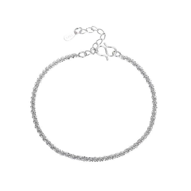 Silver-Plated Sparkling Baby's Breath Bracelet - Korean Style, Simple, Fresh Cauliflower Chain for Women and Students
