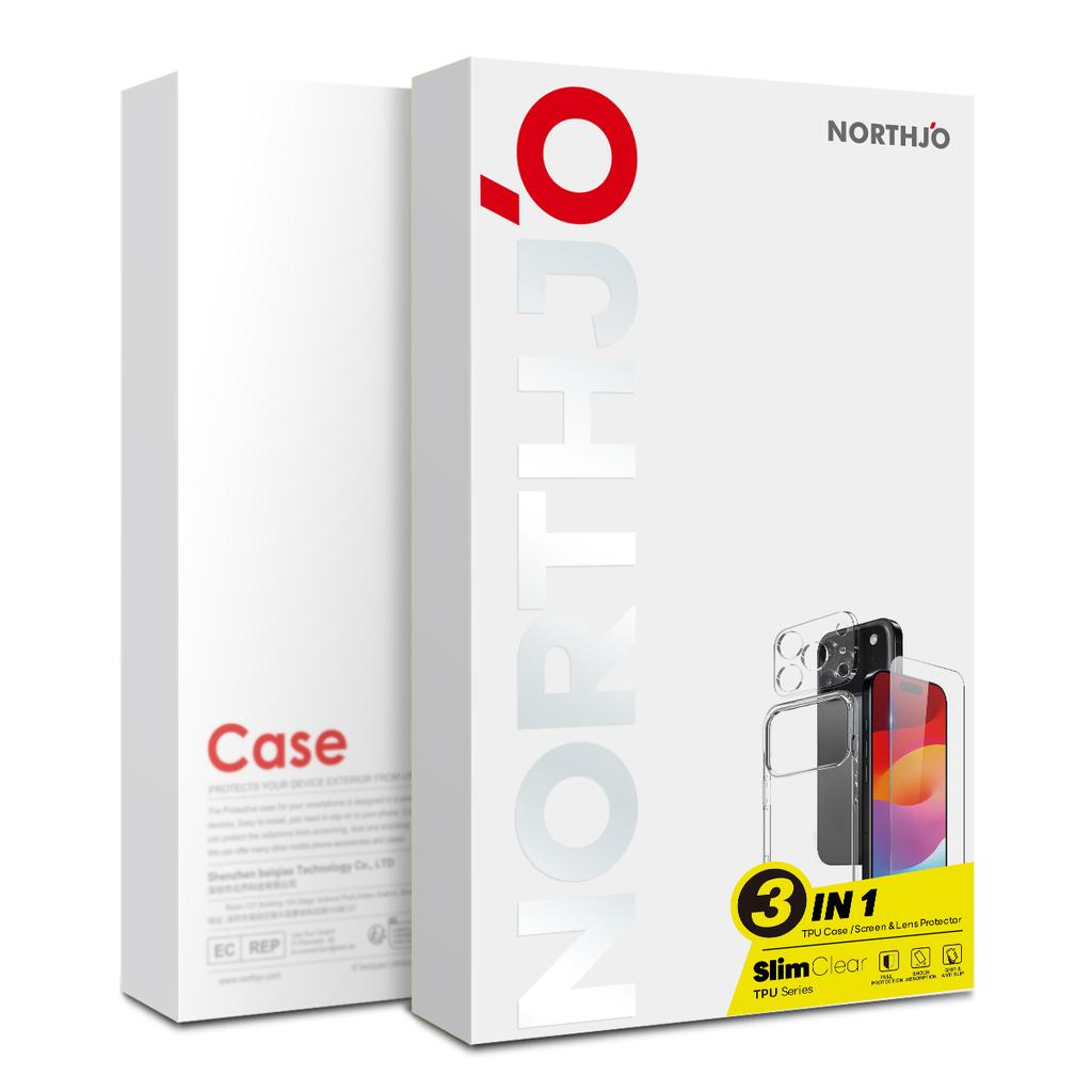 NORTHJO For Samsung Galaxy A56 5G TPU Phone Case Set with Front Screen Protector+Lens Film