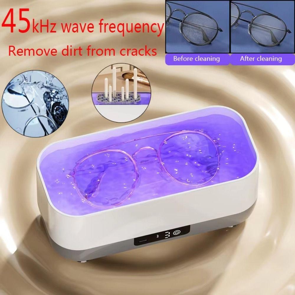 

Low Noise Portable Glasses Cleaning Box UV Sterilization Makeup Brushes Washer Eyeglasses AAA Powered(no battery)