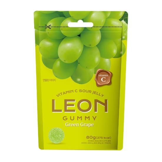 Leon Sour Vitamin C Grün-Trauben-Gelee 80g, Koreanische Snacks