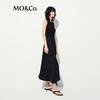 MO&Co. Knit A-Line Black Dress with Belt