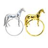 12Pcs Horse Napkin Rings Metal Standing Horse Napkin Buckles Reusable Decorative Napkin Holders for Wedding Birthday Home Dinner Parties
