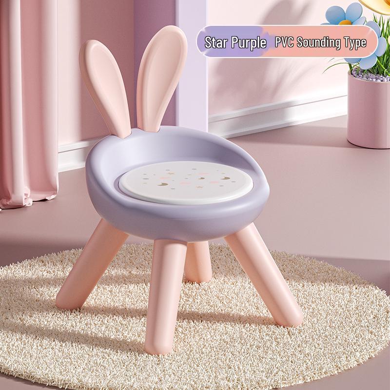 Children's Plastic Backrest Chair and Stool - Multifunctional Seat for Kindergarten and Home