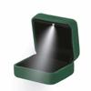 Velvet LED Ring Jewelry Box Solid Color Jewelry Organizer Box  Valentine's Day