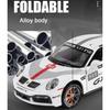 1/32 Porsche 911 GT3 RSR mașină sport de jucărie din aliaj, turnat sub presiune, model la scară, simulare, curse, tragere înapoi, suspensie de roată, jucării de colecție pentru băieți