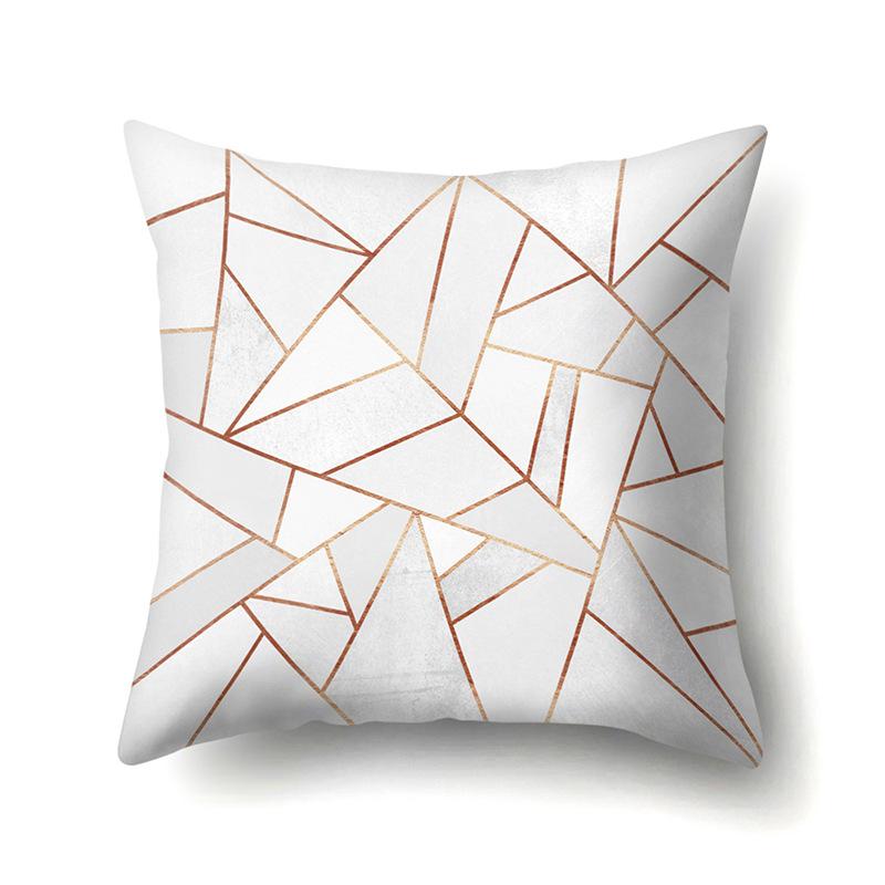 Polyester Pillow Case Decorative Geometric Home Printed Pillow Case Waist Cushion Cover Car Cushion Head Cushion Cover