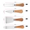 Cheese Knives Set Stainless Steel Wood Handle Mini Cutlery Kit for Kitchen Party Serving Tableware