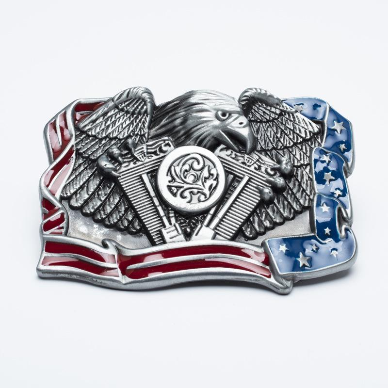 Personalized Retro Eagle Motorcycle Engine Belt Buckle - Western Cowboy Style