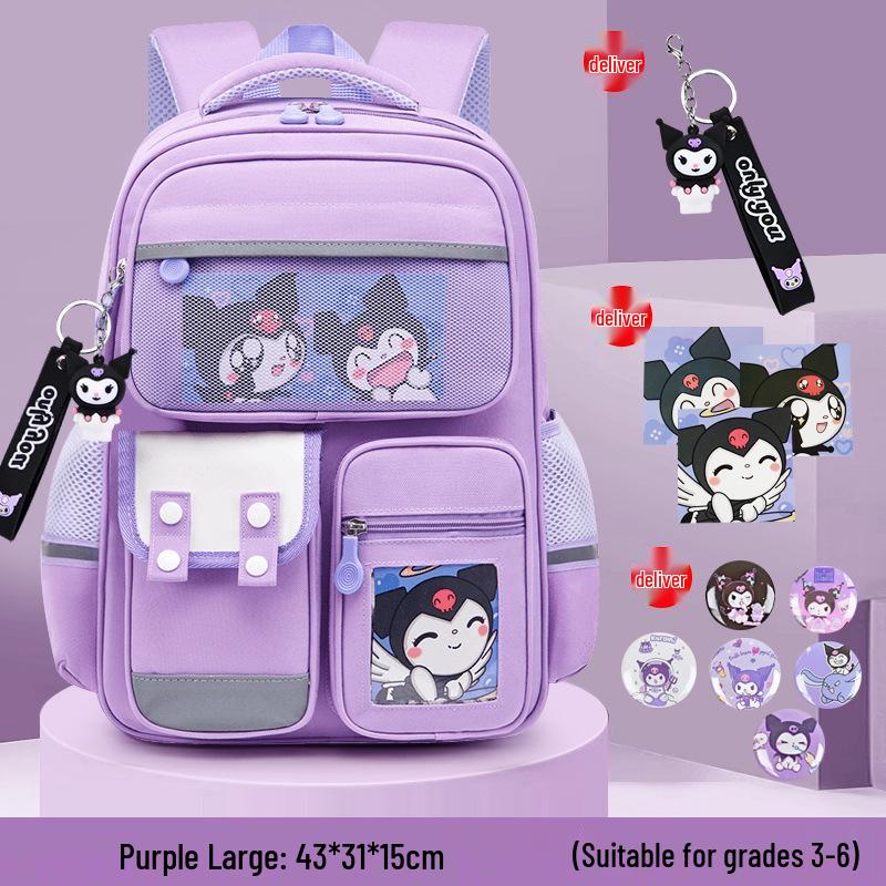 Capybara Large Capacity School Backpack for Boys & Girls Grades 1-6