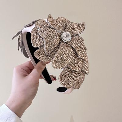 Bentițe cu flori de cristal Bentiță de păr pentru femei Înfrumusețată cu strasuri Mărgelată Femei Fete Bentiță de păr Petrecere Baroc Accesorii Cerc de păr