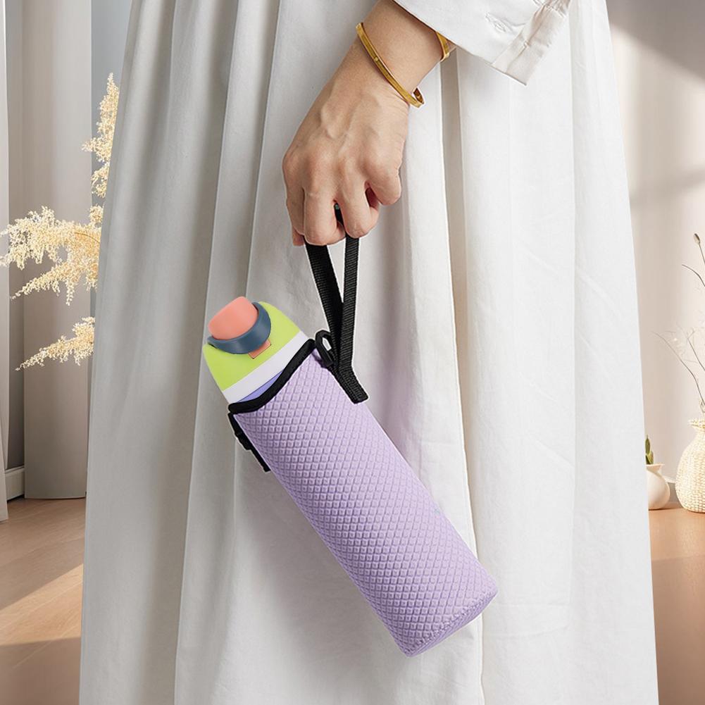 1Pz Borsa Portabottiglia d'Acqua con Tracolla Regolabile Custodia per Bottiglia d'Acqua Antiscivolo Borsa Termica per Bottiglia d'Acqua per Tazza da 24oz