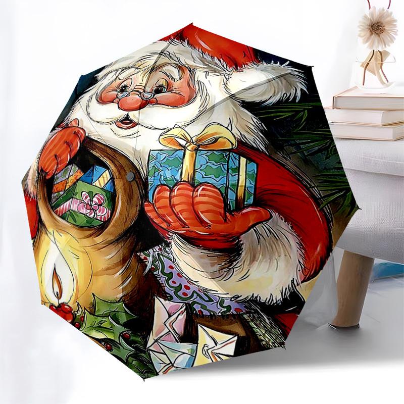 

1pc Automatic Opening Folding Umbrella with 3-Fold Design, 8-Bone Iron Frame, Outdoor for Fans, Travelers, Everyday Use, Festive Gift.H007