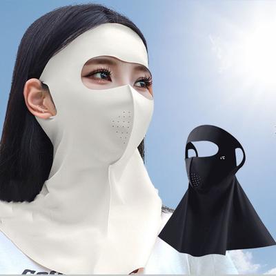UPF 50+ Ice Silk Face Cover Anti UV Neck Wrap Cover Sunshade Full-Face Sunscreen Veil  Unisex