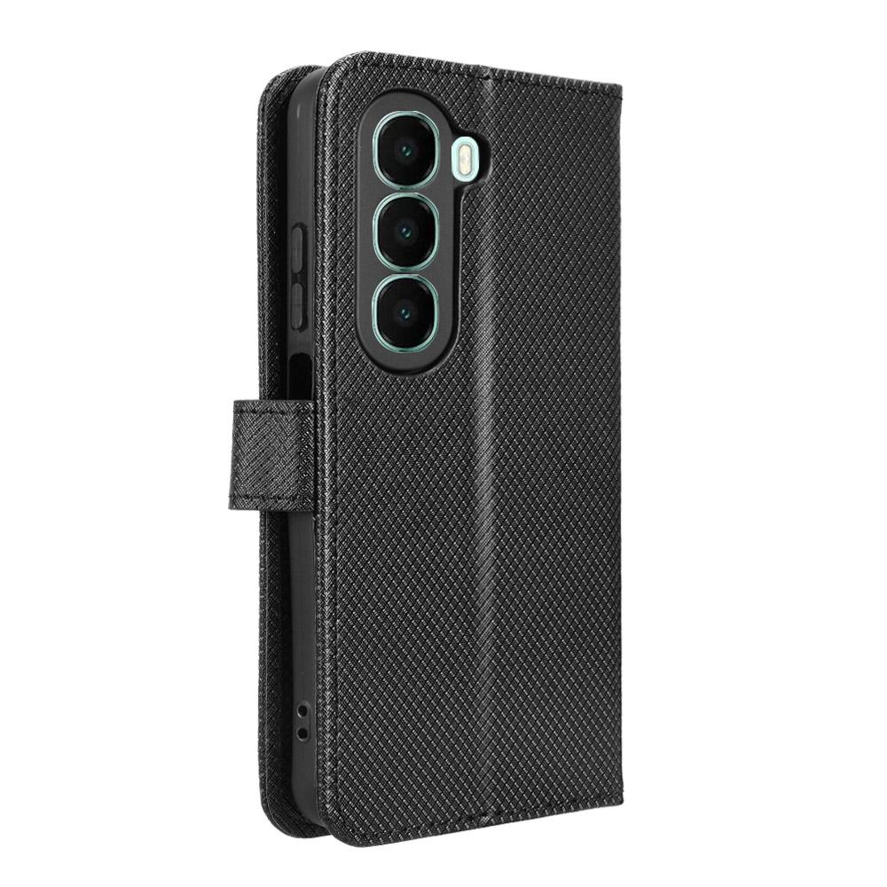 For itel A95 5G Leather Wallet Case with Strap Diamond Texture Phone Cover