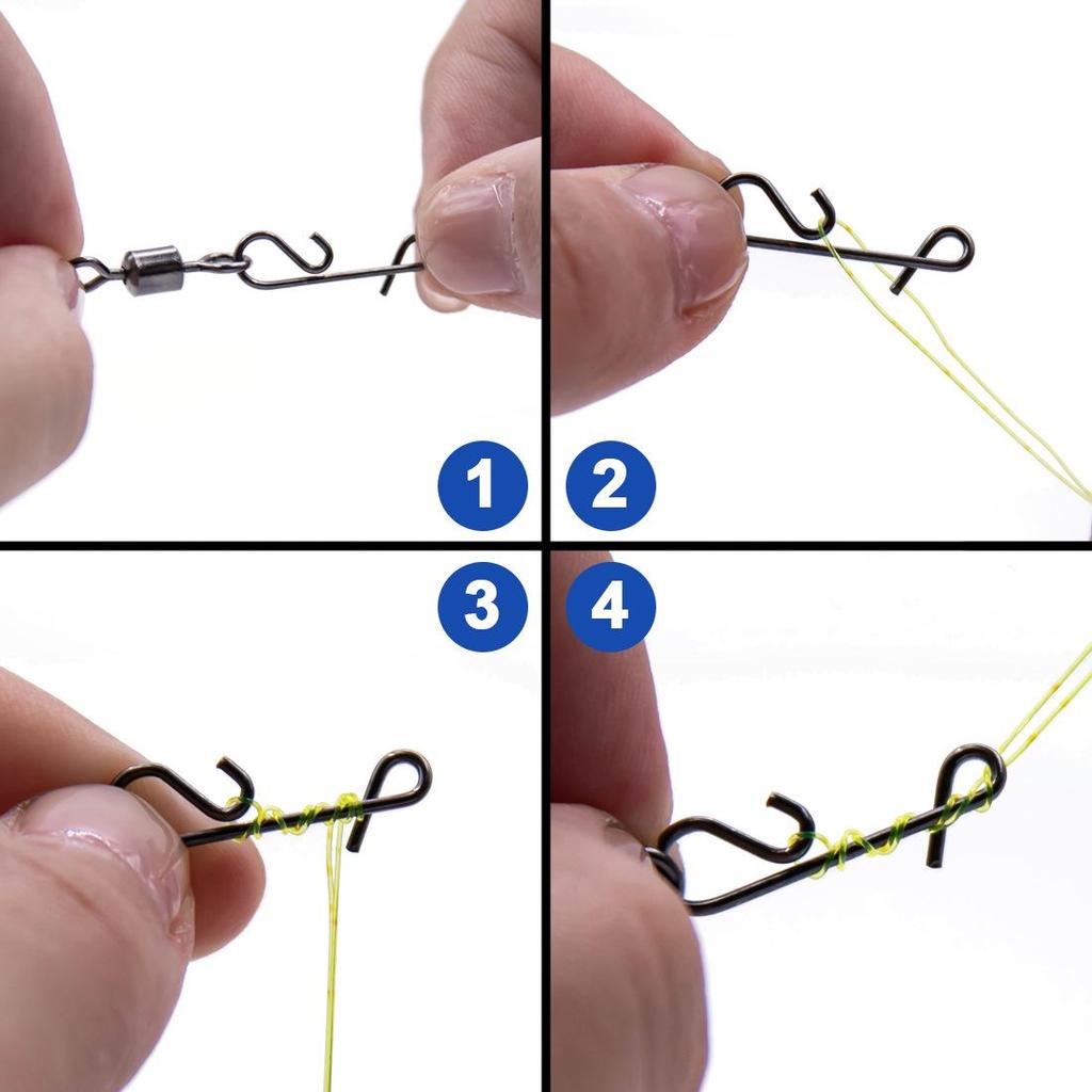 Doppelter Edelstahl-Sicherheitsnadel-Wirbelverbinder zum Öffnen für Meeresangelhaken