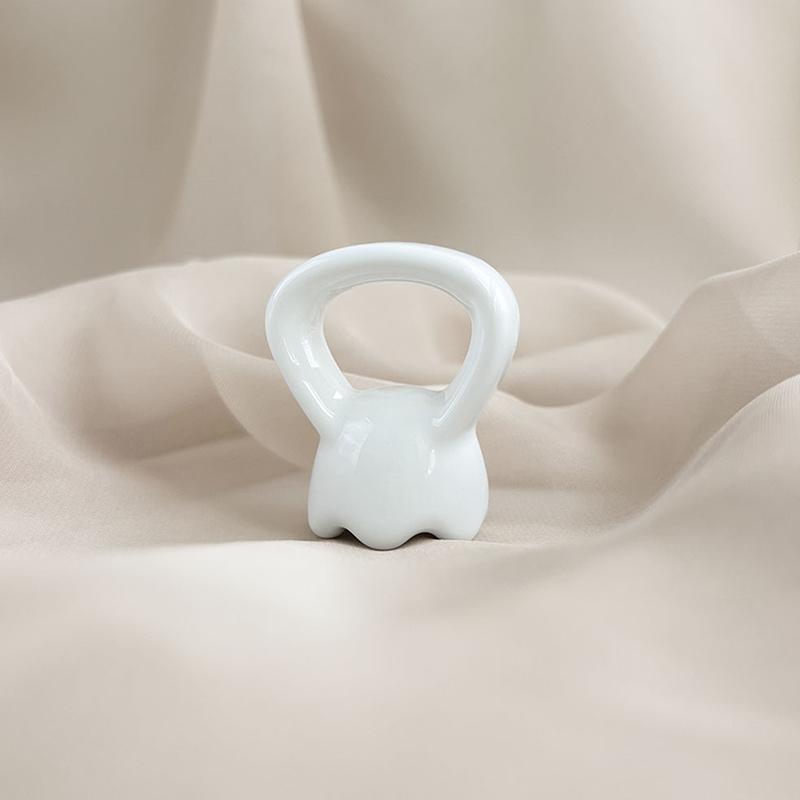 Masážní deska Gua Sha Keramická masážní deska Guasha Tvar prstenu Zpevnění pleti Kompaktní Ergonomická Pro obličej, hlavu, ramena, kolena