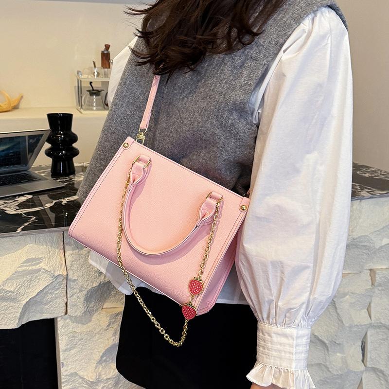 Fashion Classic Women's Bag, Small Tote Bag, Portable Shoulder Oblique Span Bag, Solid Color Underarm Bag.