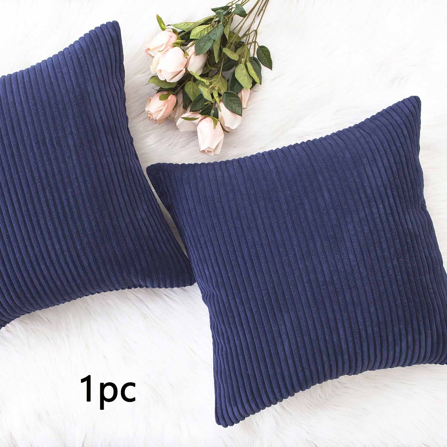 

Nordic Solid Color Corduroy Straight Stripe Plush Cushion Cover Chenille Pillowcase 45 * 45cm