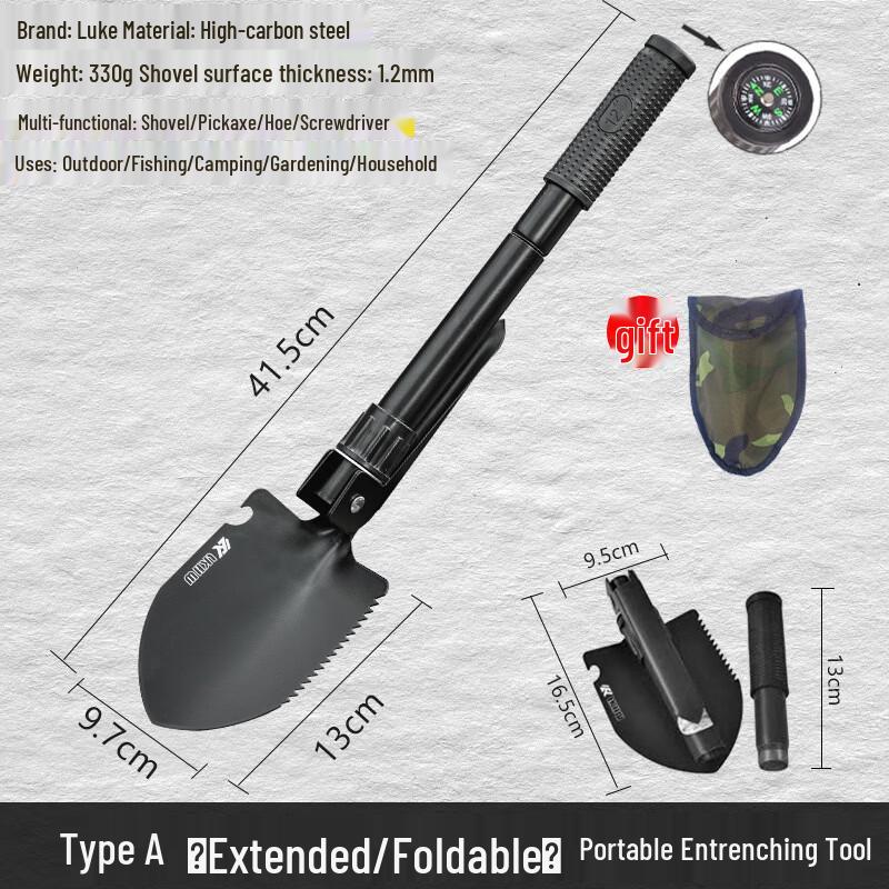 LKHW Multi-functional Folding Camping Shovel