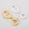 18K Gold Plated Irregular Oval Double Circle Fastener DIY Jewelry Making Accessories Connectors Clasp Necklace Bracelet Supplies